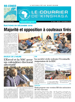 Les Dépêches de Brazzaville : Édition le courrier de kinshasa du 07 novembre 2017