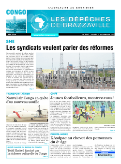 Les Dépêches de Brazzaville : Édition brazzaville du 13 novembre 2017