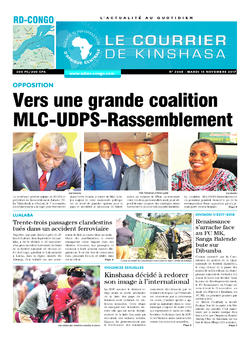 Les Dépêches de Brazzaville : Édition le courrier de kinshasa du 14 novembre 2017