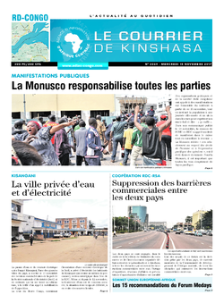 Les Dépêches de Brazzaville : Édition le courrier de kinshasa du 15 novembre 2017