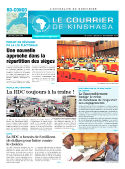 Les Dépêches de Brazzaville : Édition le courrier de kinshasa du 21 novembre 2017
