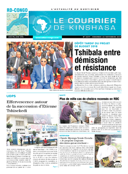Les Dépêches de Brazzaville : Édition le courrier de kinshasa du 24 novembre 2017