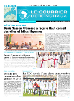 Les Dépêches de Brazzaville : Édition le courrier de kinshasa du 27 novembre 2017