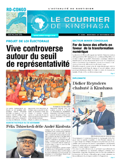 Les Dépêches de Brazzaville : Édition le courrier de kinshasa du 29 novembre 2017