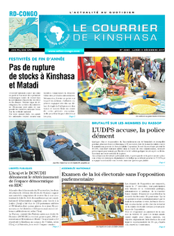 Les Dépêches de Brazzaville : Édition le courrier de kinshasa du 04 décembre 2017