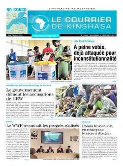 Les Dépêches de Brazzaville : Édition le courrier de kinshasa du 06 décembre 2017