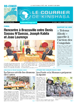 Les Dépêches de Brazzaville : Édition le courrier de kinshasa du 11 décembre 2017
