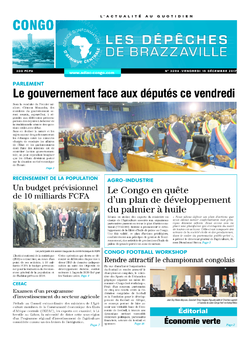 Les Dépêches de Brazzaville : Édition brazzaville du 15 décembre 2017