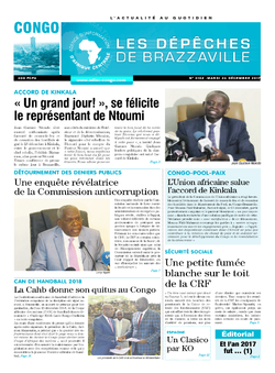 Les Dépêches de Brazzaville : Édition brazzaville du 26 décembre 2017