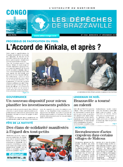 Les Dépêches de Brazzaville : Édition brazzaville du 27 décembre 2017