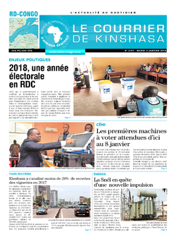 Les Dépêches de Brazzaville : Édition le courrier de kinshasa du 02 janvier 2018