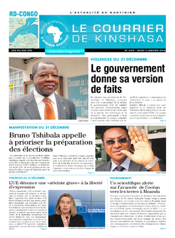 Les Dépêches de Brazzaville : Édition le courrier de kinshasa du 04 janvier 2018