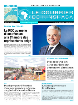 Les Dépêches de Brazzaville : Édition le courrier de kinshasa du 05 janvier 2018