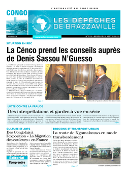 Les Dépêches de Brazzaville : Édition brazzaville du 10 janvier 2018