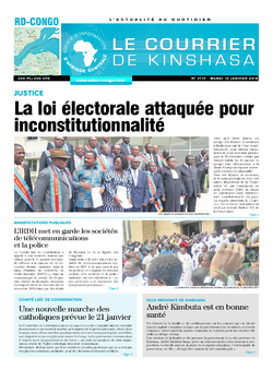 Les Dépêches de Brazzaville : Édition brazzaville du 16 janvier 2018