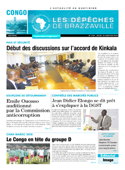 Les Dépêches de Brazzaville : Édition brazzaville du 18 janvier 2018