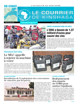 Les Dépêches de Brazzaville : Édition le courrier de kinshasa du 19 janvier 2018