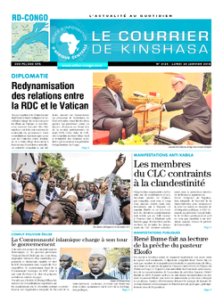 Les Dépêches de Brazzaville : Édition brazzaville du 22 janvier 2018