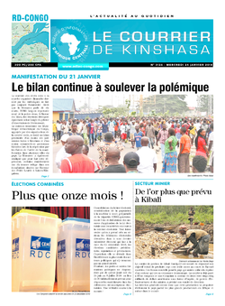 Les Dépêches de Brazzaville : Édition le courrier de kinshasa du 24 janvier 2018