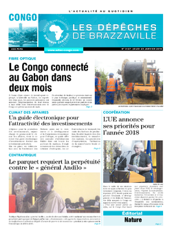 Les Dépêches de Brazzaville : Édition brazzaville du 25 janvier 2018