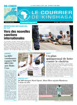 Les Dépêches de Brazzaville : Édition le courrier de kinshasa du 25 janvier 2018