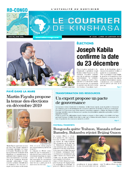 Les Dépêches de Brazzaville : Édition le courrier de kinshasa du 29 janvier 2018