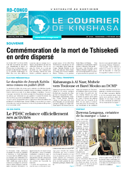 Les Dépêches de Brazzaville : Édition le courrier de kinshasa du 02 février 2018