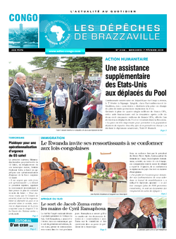 Les Dépêches de Brazzaville : Édition brazzaville du 08 février 2018