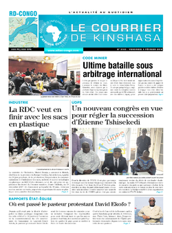 Les Dépêches de Brazzaville : Édition le courrier de kinshasa du 09 février 2018