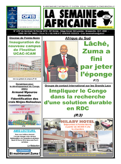 Les Dépêches de Brazzaville : Édition le courrier de kinshasa du 17 février 2018