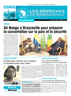 Les Dépêches de Brazzaville : Édition brazzaville du 19 février 2018
