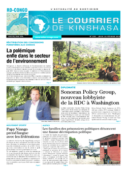 Les Dépêches de Brazzaville : Édition le courrier de kinshasa du 22 février 2018