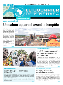 Les Dépêches de Brazzaville : Édition le courrier de kinshasa du 23 février 2018