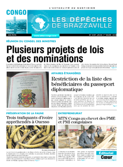Les Dépêches de Brazzaville : Édition brazzaville du 01 mars 2018