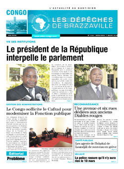 Les Dépêches de Brazzaville : Édition brazzaville du 07 mars 2018