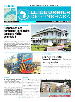 Les Dépêches de Brazzaville : Édition le courrier de kinshasa du 07 mars 2018