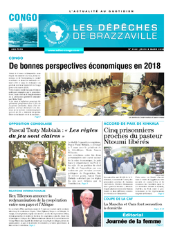 Les Dépêches de Brazzaville : Édition brazzaville du 08 mars 2018