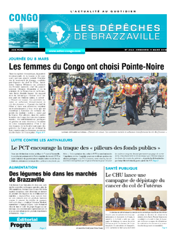 Les Dépêches de Brazzaville : Édition brazzaville du 09 mars 2018
