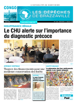 Les Dépêches de Brazzaville : Édition brazzaville du 16 mars 2018