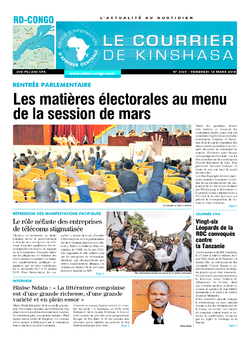 Les Dépêches de Brazzaville : Édition le courrier de kinshasa du 16 mars 2018