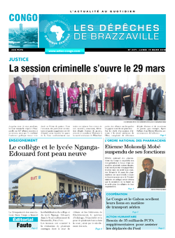 Les Dépêches de Brazzaville : Édition brazzaville du 19 mars 2018