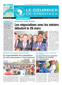 Les Dépêches de Brazzaville : Édition le courrier de kinshasa du 23 mars 2018