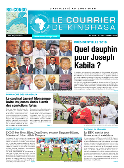 Les Dépêches de Brazzaville : Édition le courrier de kinshasa du 27 mars 2018