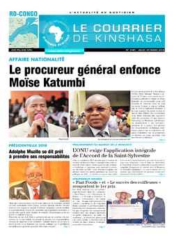 Les Dépêches de Brazzaville : Édition le courrier de kinshasa du 29 mars 2018