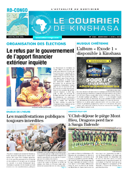 Les Dépêches de Brazzaville : Édition le courrier de kinshasa du 04 avril 2018