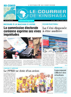Les Dépêches de Brazzaville : Édition le courrier de kinshasa du 12 avril 2018