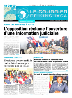 Les Dépêches de Brazzaville : Édition le courrier de kinshasa du 13 avril 2018