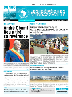 Les Dépêches de Brazzaville : Édition brazzaville du 24 avril 2018