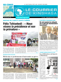 Les Dépêches de Brazzaville : Édition le courrier de kinshasa du 25 avril 2018