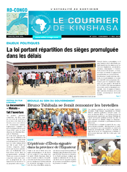 Les Dépêches de Brazzaville : Édition le courrier de kinshasa du 11 mai 2018